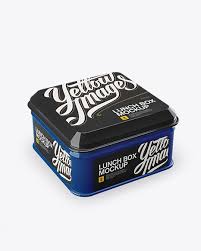 Glossy Square Lunch Box Mockup Half Side View High Angle Shot In Box Mockups On Yellow Images Object Mockups Box Mockup Mockup Free Psd Mockup Psd