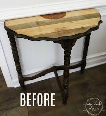 Complete your home today with end table round from target. Coastal Style Half Moon Table Faux Weathered Wood Finish Artsy Chicks Rule