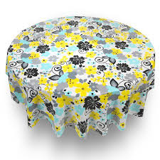 What kind of tablecloth is best for round table? Carnation Home Fashions Retro Garden 70 Round Vinyl Flannel Backed Tablecloth Accuweather Shop