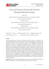 Please enter your cost of motor vehicle, margin of financing, financing period, interest rate and monthly income. Pdf Issues And Prospects Of Islamic Hire Purchase Financing Malaysian Evidence