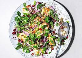 Recipe Lemony Lentil Salad With Griddled Halloumi Recipes Recipe Summer Salad Recipes Recipes Lentil Salad