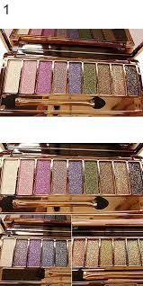 Jingjing1 9 Colors Waterproof Makeup Glitter Shimmer Eyeshadow Palette With Brush Mirror Women Cosmetic Diamond Bright Colorful Makeup Glitter Eye Shadow Pale Shimmer Eyeshadow Palette Eyeshadow Glitter Eyeshadow