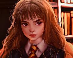 Hermione Granger, fanart, witch, numyumy, movie, orange, redhead, harry  potter, HD wallpaper