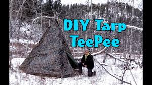 Add extra craft sticks for support. How To Make A Diy Tarp Teepee Teepee Winter Campout Part 1 Youtube