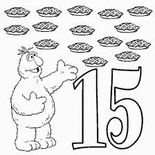 Number Fifteen 15 Coloring Pages For Kids Coloring Pages Sesame Street Coloring Pages Coloring Pages For Kids Coloring Pages