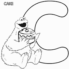 In english and spanish, uppercase and lowercase. Sesame Street Coloring Pages Tv Film Abc Letter C Cake Cookie 2020 07323 Coloring4free Coloring4free Com