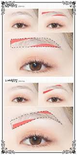 Full Natural Brows Korean Style Straight Brows Very Popular In Asia Vs Arched Brows Tutorial Korean Eye Makeup Eyebrow Makeup Asian Eye Makeup