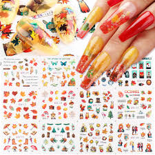 We've rounded up the biggest fall nail art ideas to try, whether you've returned to the salon or still doing diy manicures at home. Fall Nail Art Stickers Decals Fall Nail Art Supplies Nail Foil Autumn Colors Water Transfer Nail Accessories 12 Design Maple Leaf Scarecrow Cute Animal Fall Butterfly Nail Designs For Acrylic Nails Amazon In