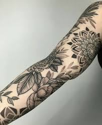 Black And Grey Sleeve Filler Pin By Arien Grosskurth On I N K Sleeve Tattoos For Women Mandela Tattoo Best Sleeve Tattoos