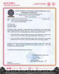 Lomba debat bahasa indonesia 2021. Bem Fmipa Unud Info Lomba Seleksi Peserta Untuk Facebook