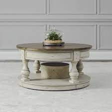 Round antique white coffee table. Liberty Morgan Creek Round Cocktail Table In Antique White 498 Ot1011 Est Ship Time Is 8 10 Weeks