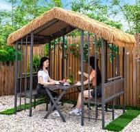 Gazebo Metal Frame Pavilion Roof Simulation Thatched Gazebo Artificial  Artificial Thatch Roof Pergola Outdoor