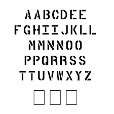 Each letter measures approximately 1 tall. Stencil Ease 1 In Parking Lot Alphabet Set In 2020 Alphabet Stencils Lettering Stencils