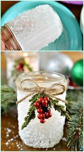 Diy Epsom Salt Snowy Mason Jar Instruction Diy Christmas Mason Jar Lighting Craft Ideas Christmas Mason Jars Diy Christmas Jars Christmas Decorations Rustic