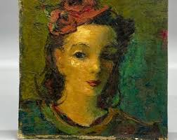 Large Antique Oil Painting Portrait of Senior Lady in Bonnet Signed Fred  Randolph 1883