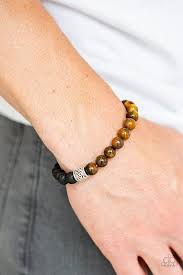 Black And Gold Wrap Bracelet Paparazzi Take It Easy Brown Paparazzi Bracelet In 2020 Brown Beaded Bracelet Beaded Bracelets Fashion Forward Jewelry