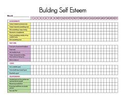 printable self esteem tracker i self esteem activities