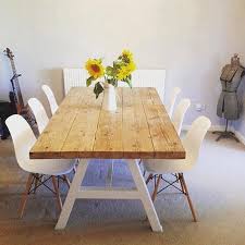 Reclaimed Industrial Chic A Frame 6 8 Seater Dining Table Etsy In 2020 Metal Dining Table Dining Table Design 8 Seater Dining Table