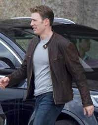 Captain America Civil War Steve Rogers Brown Distressed Cowhide Leather Jacket Ebay