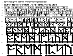 The dwarves learned the runes from the elves and adapted them for their own. Dwarf Runes 2 Regular Truetype Font