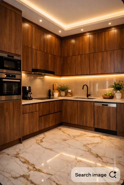 Pvc Modular kitchen with mica