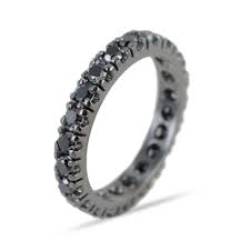 Scegli il tuo preferito e acquista ora! Anello Fedina Eternity In Oro E Diamanti Neri 1 Carato Diamanti Neri Diamante Anelli Eternity