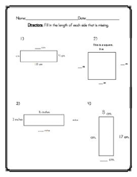 Finding The Length Of Missing Sides By J Singer Teachers Pay Teachers In 2020 Find The Perimeter Area Worksheets Perimeter Worksheets