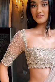 White Pearl Saree Blouse