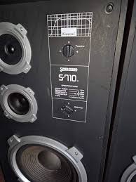 Sansui S.710 great vintage speakers, bass drivers have been replaced with  more powerful drivers, SABA 150 watts drivers manufactured in Germany. The  speakers are in super condition all round and have grill