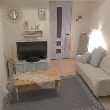 make my room ちいさな部屋作り on instagram リメイクシートを活用して ドアも テレビ台もプチdiy 一気に統一感のあるガーリーなお部屋に