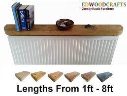 Floating Shelves Reclaimed Chunky Rustic Radiator Shelf Curved Edges 6x2 Timber Radiator Shelf Floating Shelves Rustic Shelves