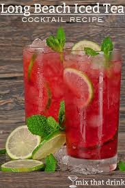 The Long Beach Iced Tea Drink Recipe Is A Refreshing Alternative To The Long Island Iced Tea This Ta Tea Cocktail Recipes Tea Drink Recipes Iced Tea Cocktails