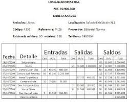 Valeria Rojas Vallejo Taller De Kardex Por Promedio Ponderado Contabilidad Y Finanzas Finanzas Contabilidad
