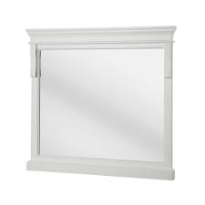 Home Decorators Collection Naples 36 In X 32 In Framed Wall Mirror In White Nawm3632 The Home Depot Framed Mirror Wall Frames On Wall Mirror Wall