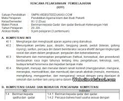 Walaupun hanya sekedar menyediakan contohnya saja. Rpp Pai Kelas 9 Semester 2 Kurikulum 2013 Revisi 2019 Websiteedukasi Com