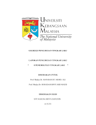 Laporan pegawai perubatan dari hospital / klinik. Pemerhatian 8 Tingkah Laku Nasuha Flip Ebook Pages 1 14 Anyflip Anyflip