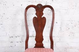 Skovby dining room table made with teak wood. Ethan Allen Queen Anne Solid Cherry Dining Chairs Set Of Eight At 1stdibs