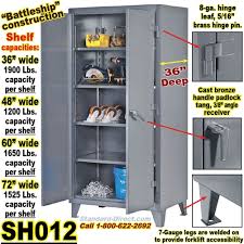 36in w x 20in d x 72in h 91.5cm w x 50.8cm d x 182.9cm h weight: Extreme Duty Steel 36 Inch Deep Storage Cabinets Sh012