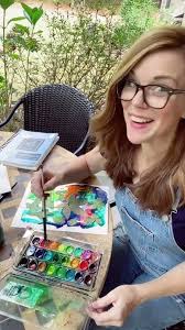 Watercolor and Leaves #easyart #processart #fallart