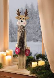 Deko Saule Rentier 56 Cm Holz Saule Weihnachtsdeko Elch Hirsch Winterdeko Weihnachten Dekoration Dekoration Weihnachtsdekoration