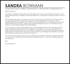 Youth Director Cover Letter Sample Cover Letter Templates Examples