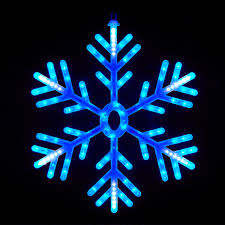 An led rope light shaped into a large snowflake, the neon lights will flash and shoot in a beautiful display of colours. Led Blue White Outdoor Animated Snowflake Christmas Light Mains 62cm Buy Online At Qd Stores