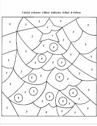Colorare Con I Numeri Figura Di Un Albero Natalizio Disegni Da Ricopiare Facili Pagine Da Colorare Di Natale Giochi Di Natale Color By Numbers