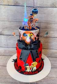 Ladybug Cat Noir Miraculous Cake Lady Bug Birthday Cake Bug Birthday Cakes Cake