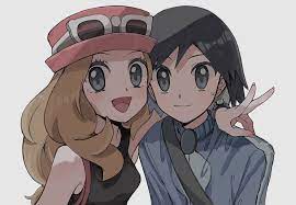 serena and calem (pokemon and 2 more) drawn by tyou08665851 | Danbooru
