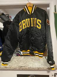 Taking inspiration from the movie ''the town''; Excited To Share This Item From My Etsy Shop Rare Vintage Mens Large Black Boston Bruins Satin Starter Bomber Jacket Bomber Jacket Mens Xl Forty Niners