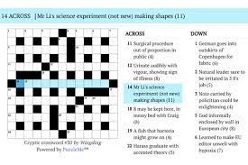 Word puzzle crossword clue 5 letters. How To Solve The New Scientist Cryptic Crossword New Scientist
