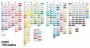 Copic Markers Color Chart Copic Ciao 180 Colour Chart