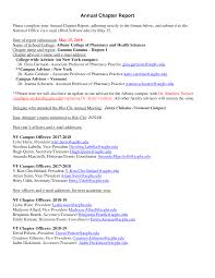 Annual Rho Chi Chapter Report