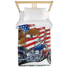 Twin Duvet Cover Motorcycle Eagle And Us Flag Twin Duvet Duvet Covers Twin Duvet Covers